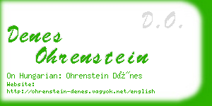 denes ohrenstein business card